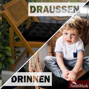 Produktbild für Stuhlkissen NatureMark schwarz, für Außen