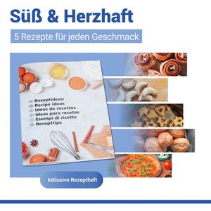Produktbild für Backmatte Wenko mit Teigrolle, -schaber, Rezepten, aus Silikon