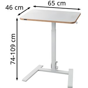 Produktbild für Schreibtisch Leitz Ergo 65880001, weiß / weiß, klappbar