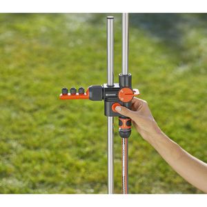 Produktbild für Gartendusche Gardena Duo, 959-20, Kaltwasserdusche, silber