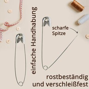 Produktbild für Sicherheitsnadeln Böttcher-AG Premium, silber