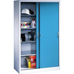 Produktbild für Werkzeugschrank CP-Möbel 2049-00, aus Metall, grau / lichtblau