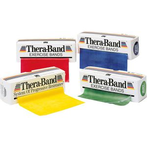 Produktbild für Fitnessband THERABAND Übungsband, stark, 5,5 m x 12,8 cm