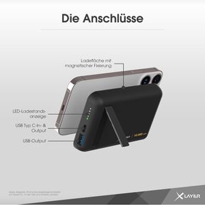 Produktbild für Powerbank XLayer 220141 MagFix Pro 2in1, 10000mAh