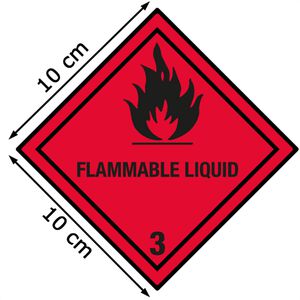 Produktbild für Gefahrgutaufkleber Boxlab Gefahrzettel, Klasse 3