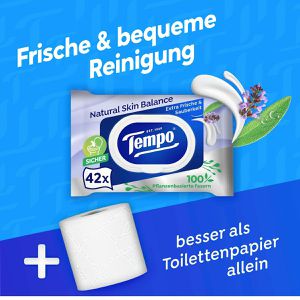 Produktbild für Feuchtes-Toilettenpapier Tempo Natural Skin Balance