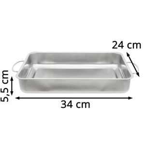 Produktbild für Auflaufform ELO 53435, silber, aus Edelstahl
