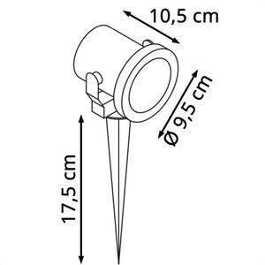 Produktbild für Gartenstrahler SLV Nautilus 10, grau, GU10-Fassung