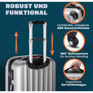 Produktbild für Koffer Monzana Baseline silber