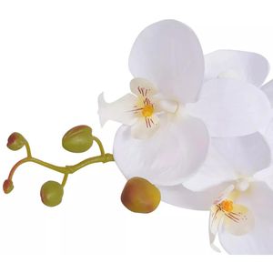 vidaXL Kunstblume Orchidee, weiß, im Topf, Höhe 75 cm – Böttcher AG