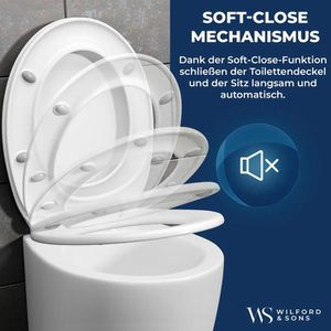 Produktbild für WC-Sitz Wilford&amp;Sons PREMIUM, oval, aus Duroplast
