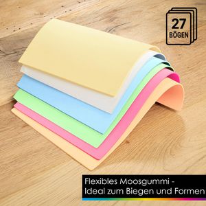 Produktbild für Moosgummi OfficeTree 6559 Pastell, A4