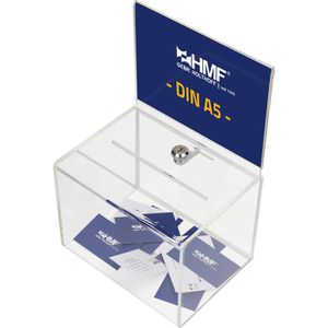 Spendenbox HMF 46913, Acryl, transparent