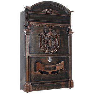 Produktbild für Briefkasten Rottner T05667, Ashford Antique, braun, Aluminium