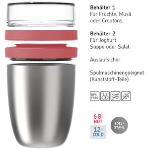 Produktbild für Thermobehälter Mepal Thermo-Lunchpot Ellipse, Edelstahl