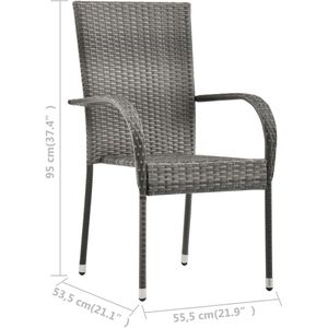Produktbild für Gartenstuhl vidaXL 310085, Polyrattan