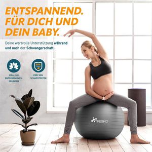 Produktbild für Gymnastikball Tresko Anti-Burst, mit Luftpumpe