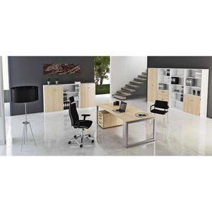 Produktbild für Schreibtisch Hammerbacher R-Serie nussbaum / graphit