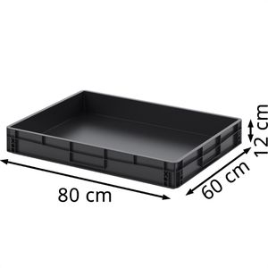 Produktbild für Eurobox AUER ESD EG 86/12 HG, schwarz, 45 Liter