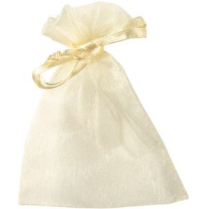 Geschenktüte Rayher 8700096 Organza-Säckchen creme