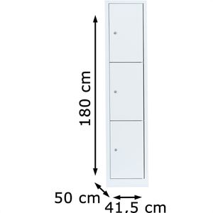 Produktbild für Schließfachschrank ClassiX X-523317, weiß