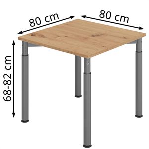Produktbild für Schreibtisch Hammerbacher Y-Serie, asteiche / graphit