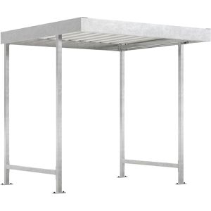 Produktbild für Fahrradunterstand WSM Leipzig L10, silber, aus Metall