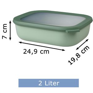 Produktbild für Frischhaltedose Mepal Cirqula eckig, aus Kunststoff