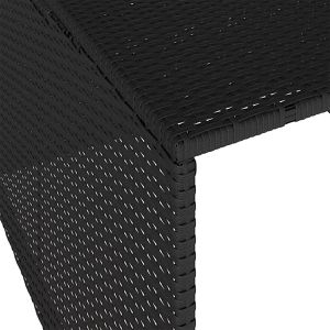 Produktbild für Mähroboter-Garage vidaXL 365404, schwarz, aus Polyrattan
