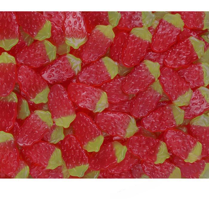 Haribo Fruchtgummis Riesen Erdbeeren, 1350g, 150 Stück, in Dose ...