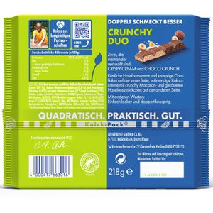 Produktbild für Tafelschokolade Ritter-Sport Crunchy Duo