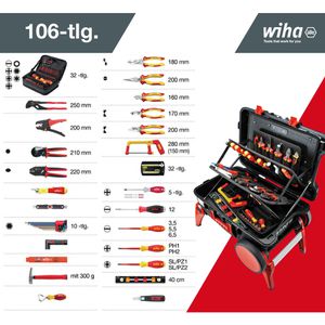 Wiha Werkzeugkoffer Set XXL III electric, 44128, 100-teilig, Kunststoff  Klapptrolley – Böttcher AG