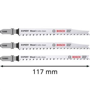 Produktbild für Stichsägeblätter Bosch Expert Wood 2-side clean T 308 B/BO