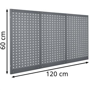 Produktbild für Werkzeugwand Küpper 70108, 3-teilig, grau, aus Metall