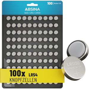 Knopfzelle Absina LR54 / LR1130 / AG10