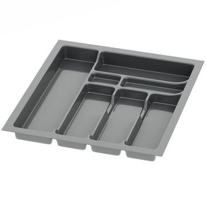 Besteckkasten Sossai Divio, anthrazit, aus Kunststoff
