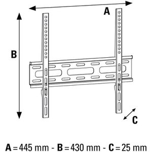 Produktbild für TV-Wandhalterung Hama 108770 Fix, bis 30 kg