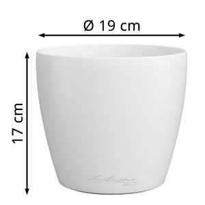 Produktbild für Übertopf Lechuza-DECO 18, weiß, Ø 19 x 17 cm