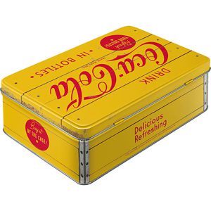 Produktbild für Vorratsdose Nostalgic-Art Coca-Cola Logo Yellow