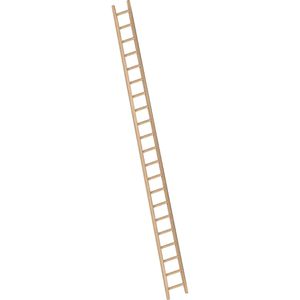 Layher Anlegeleiter 1036, Länge 6m, Bau-Anlegeleiter aus Holz mit 21 Sprossen