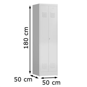 Produktbild für Spind ClassiX X-510400, Doppelspind, lichtgrau
