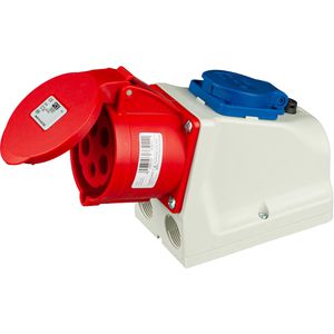 Produktbild für CEE-Steckdose PCE-Electric 47411L, Schutzkontakt, 5-polig
