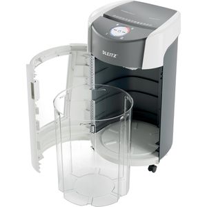 Produktbild für Aktenvernichter Leitz 8360 IQ OptiMax 550 Office, mit Rollen