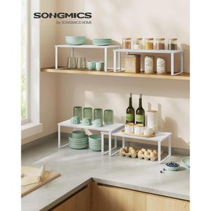 Produktbild für Küchenregal Songmics KCS025W01, weiß, 2er Set