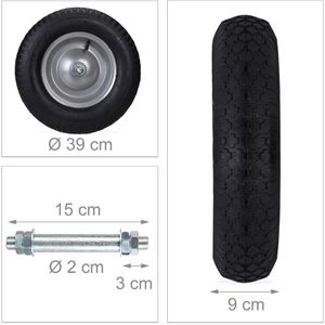 Produktbild für Schubkarrenrad Relaxdays 4.80/4.00-8, luftbereift