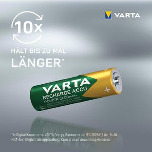 Produktbild für Akku Varta Recharge Power 5716, 1,2 V, 2600 mAh