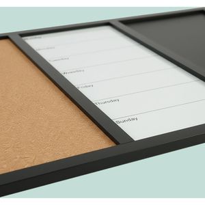 Produktbild für Kombitafel Relaxdays 3 in 1, weiß / braun / schwarz