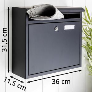 Produktbild für Briefkasten Böttcher-AG 60238, Premium, schwarz, aus Stahl