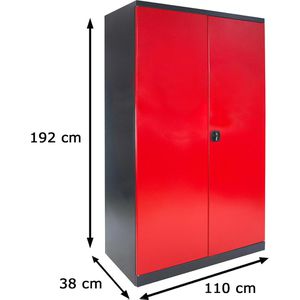 Produktbild für Werkzeugschrank ADB XL-B, 40915, aus Metall, anthrazit / rot