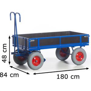 Produktbild für Handwagen Rollcart 15-15162, mit 4 Bordwänden